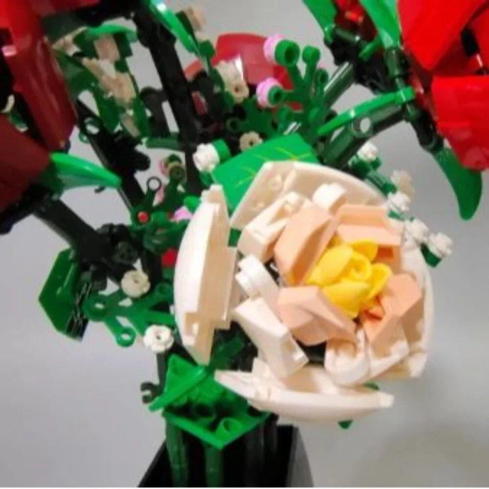 EDUCIRO Flowers Bouquet Building Decoration Set (818 PCS) Christmas Mother's Day